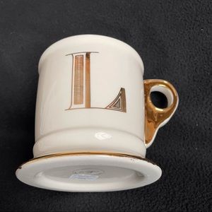 Anthropologie Ltd Edition Gold Letter Initial Mug